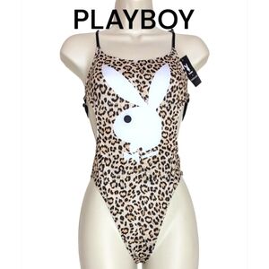 Playboy Leopard print one piece swimsuit